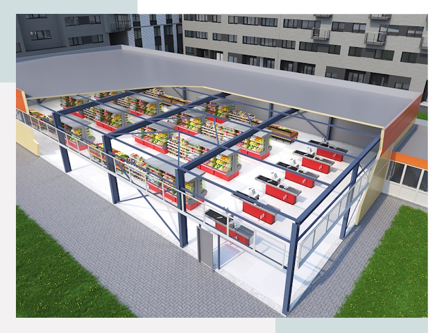 Строительство магазинов в Междуреченск от 606 руб. за м²