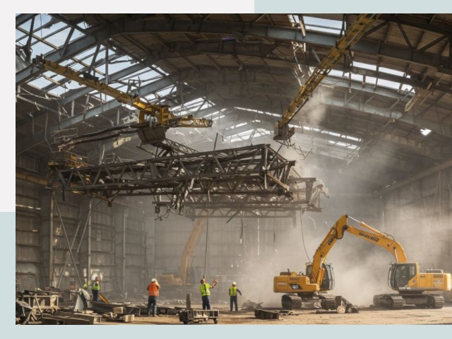 Демонтаж ангаров в Междуреченске от 606 руб. за м²