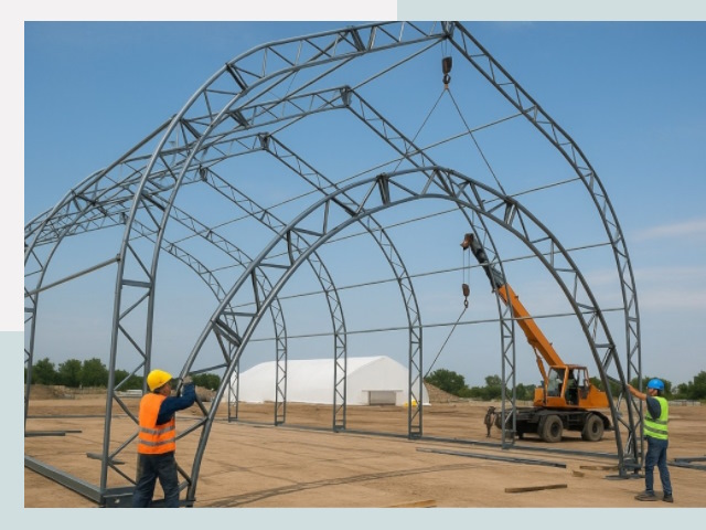 Монтаж ангаров в Междуреченске от 606 руб. - Надежно и быстро